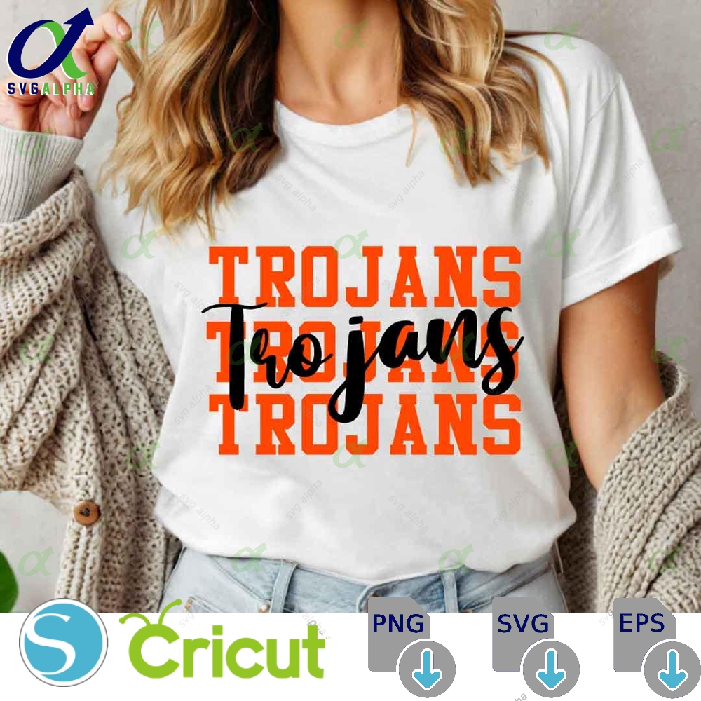 Trojans Football Svg Football Svg Sports Svg Football Shirt Volleyball Svg Basketball Svg Sublimation Designs Png Dxf Jpg Eps